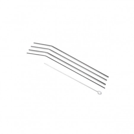 Pailles inox courbée